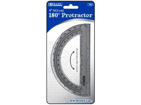 PROTRACTOR 6" CLEAR