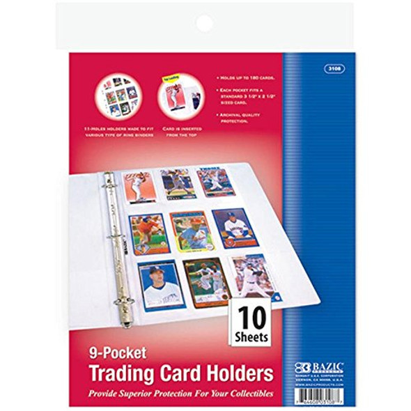 TRADING CARD HOLDER 9-POCKET LETTER PQ.10