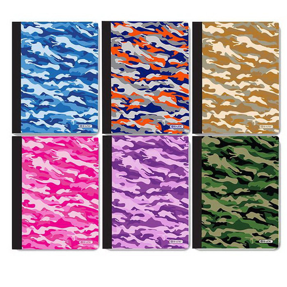 COMPOSITION BOOK C/R CAMOUFLAGE