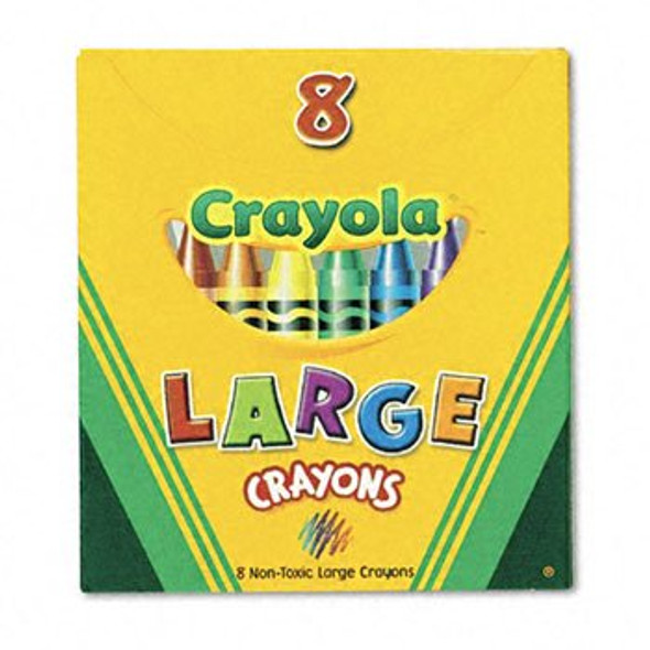 CRAYOLA CRAYONS LARGE SIZE ASSORTED COLORS PQ.8