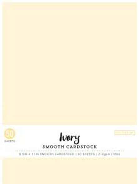 PAPER PAD CARDSTOCK SMOOTH IVORY 8.5X11'' 50 SHEET