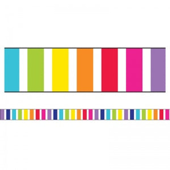 BORDER STRAIGHT VERTICAL RAINBOW STRIPES