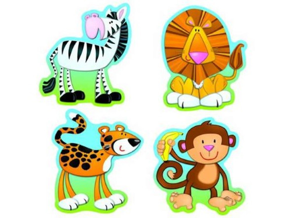 COLORFUL CUT-OUTS JUNGLE ANIMALS