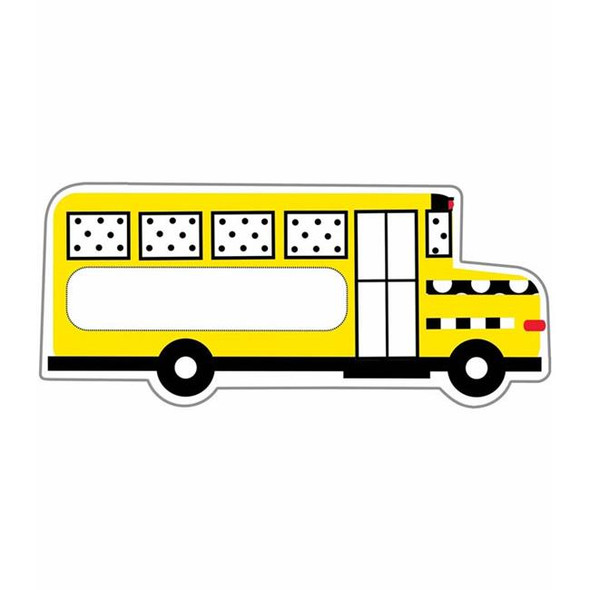 BLACK WHITE & STYLISH BRIGHTS SCHOOL BUS CUT-OUTS