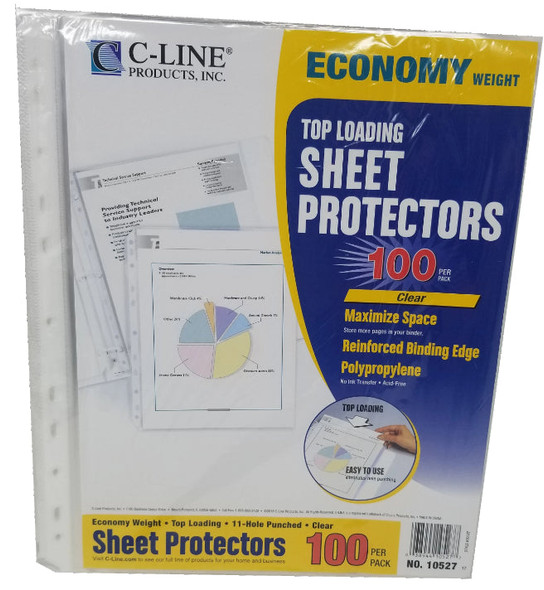 ECONOMY WEIGHT POLY SHEET PROTECTORS CLEAR PQ.100