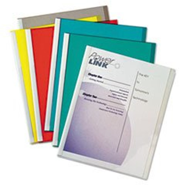VINYL REPORT COVERS WITH BINDING BARS ASST COLOR