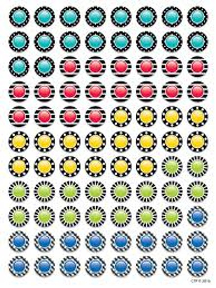 BOLD & BRIGHT DAZZLING DOTS HOT SPOTS 800 STICKERS