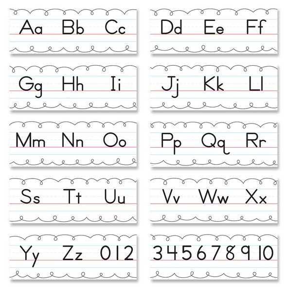 TRADITIONAL MANUSCRIPT ALPHABET LINE BULLETIN BOAR