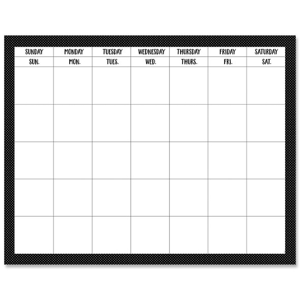 SWISS DOTS CALENDAR CHART