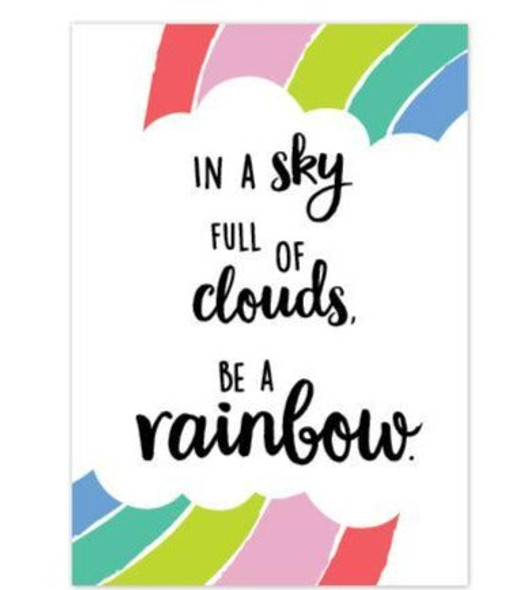 IN A SKY FULL OF CLOUDS RAINBOW DOODLES POSTERS