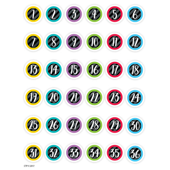 STUDENT NUMBERS STICKERS 180 STIKCERS