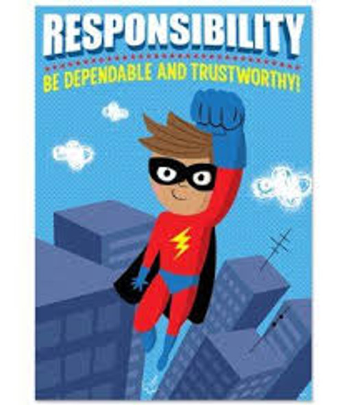 RESPONSIBILITY SUPERHERO INSPIRE U POSTER