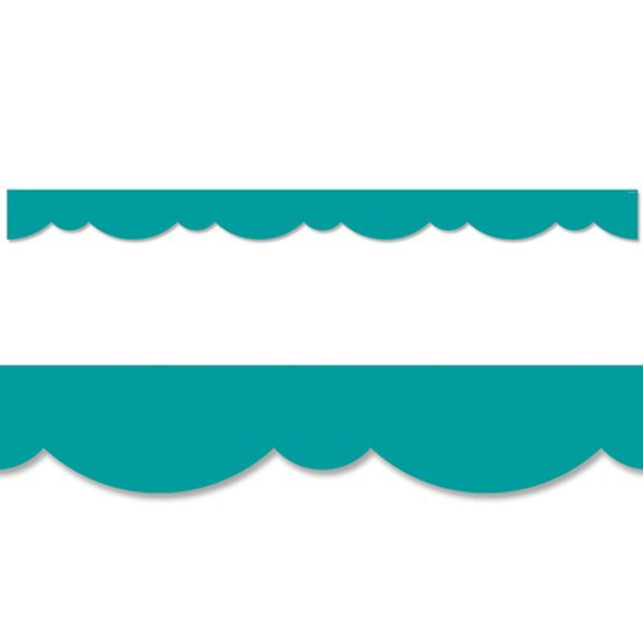 TEAL STYLISH SCALLOPS BORDER