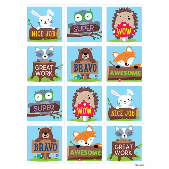 WOODLAND FRIENDS REWARDS STICKERS 60PCS