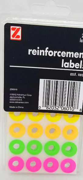 REINFORCEMENT LABELS NEON(PARAGONES) 256/PK