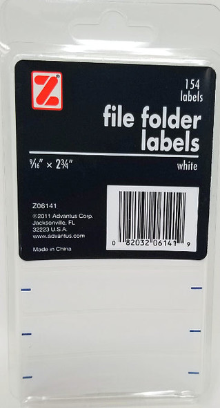 FILE LABELS WHITE 154/PK