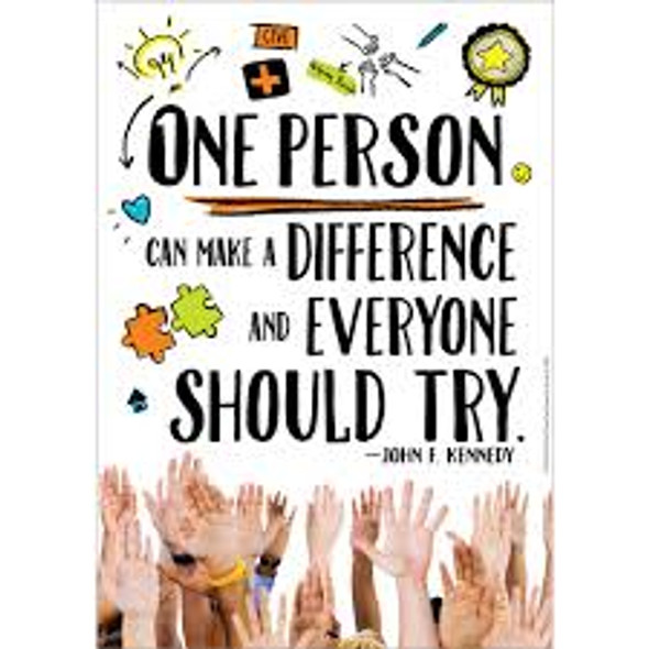 ONE PERSON MAKES A DIFFERENCE POSTER