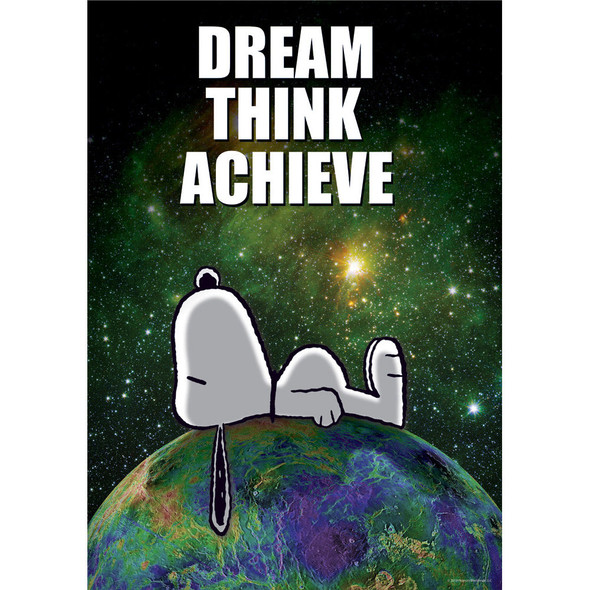 PEANUTS® NASA DREAM THINK ACHIEVE POSTER