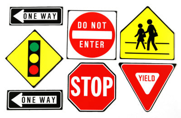 DECORATING KIT TRAFFIC SYMBOLS 2 SIDED