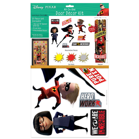 INCREDIBLES® ALL-IN-ONE DOOR DECOR KIT 33PCS