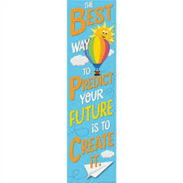 GROWTH MINDSET PREDICT YOUR FUTURE VERTICAL BANNER