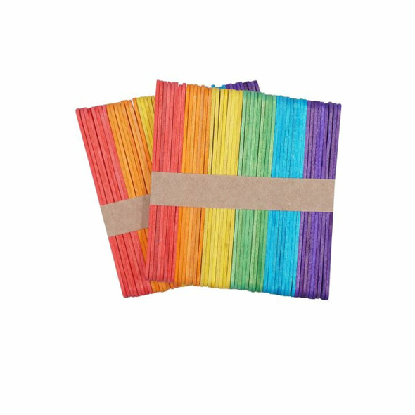 POPSICLE STICKS ASSORTED COLORS 100 PC