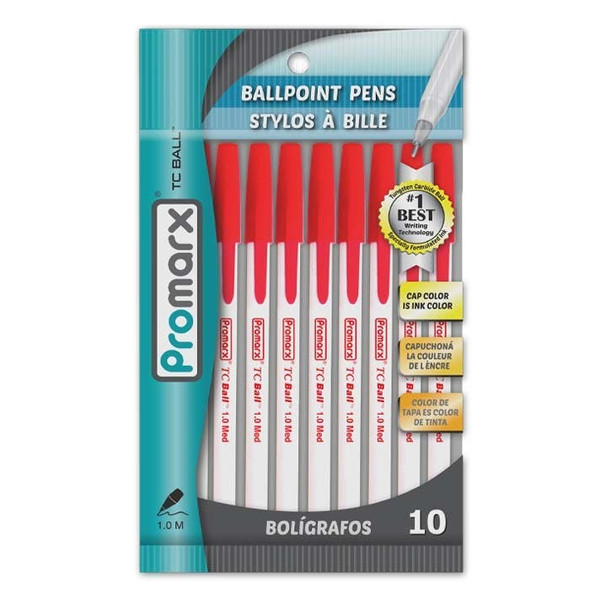 BALL POINT STICK PEN 1.0 RED PQ.10