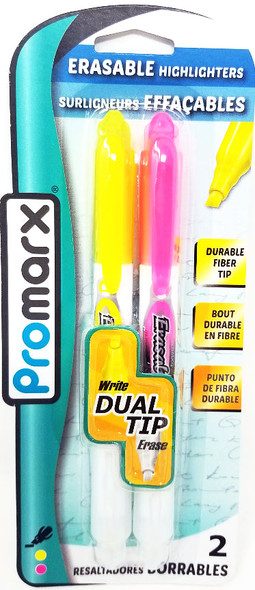 HIGHLIGTER ERASABLE PINK/YELLOW