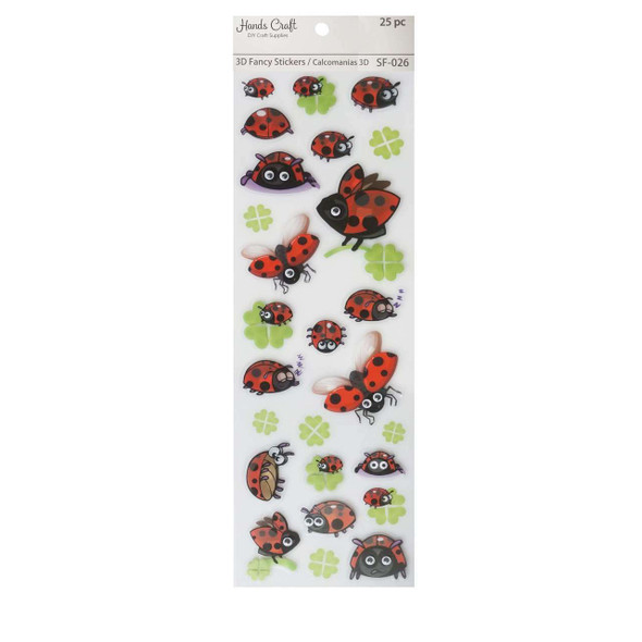 LADY BUG 3D STICKER 25 PC