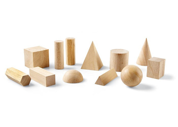 WOODEN GEOMETRIC SOLIDS SETS