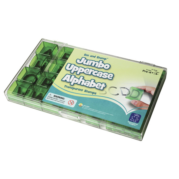 SEE & STAMP JUMBO ALPHABET TRANSPARENT STAMPS UPPE