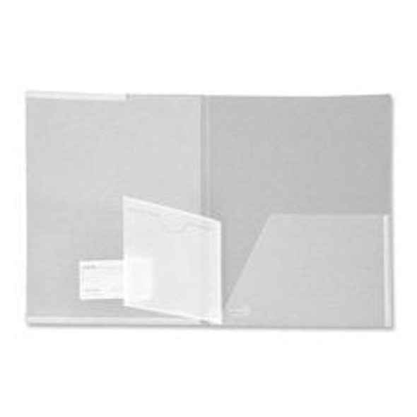 CLEAR PLASTIC PRESENTATION FOLDER W/CD POCKET