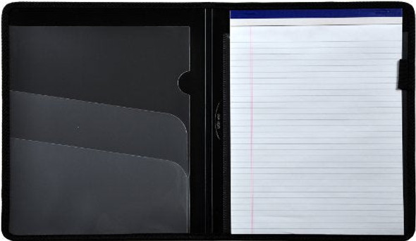 PLASTIC PADFOLIO WITH PAD BLACK