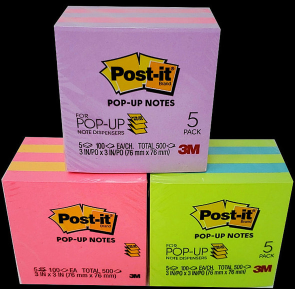 POST IT POP-UP NOTES 3 X 3