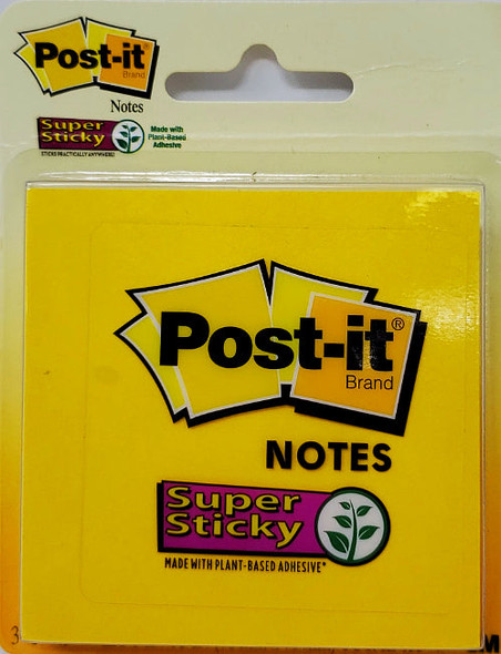 POST IT NOTE 3X3 SUPER STIC YW  3321SSY