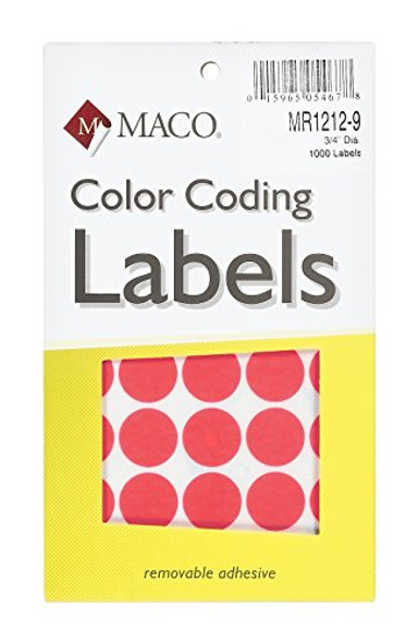 CODING LABEL 3/4" RED GLOW 1000 PC
