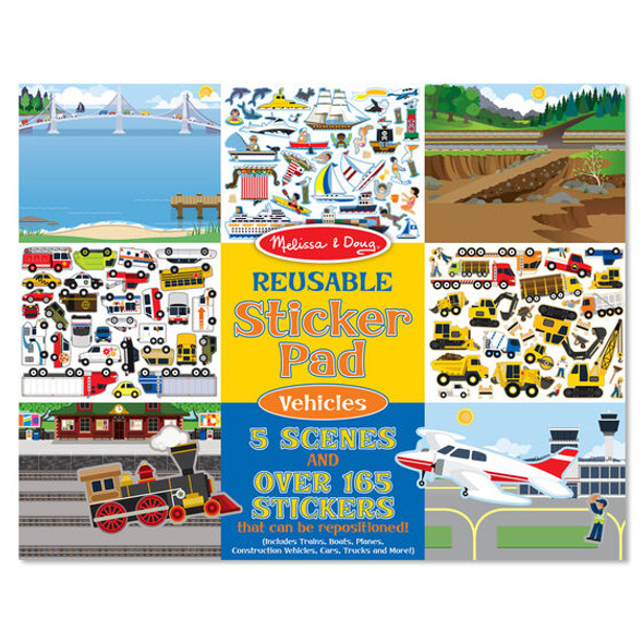 VEHICLES REUSABLE STICKER PAD