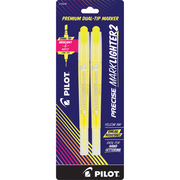 PREMIUM DUAL-TIP HIGHTLIGHTER YELLOW PQT.2