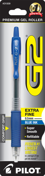 G2 GEL PEN EXTRA FINE .5 BLUE