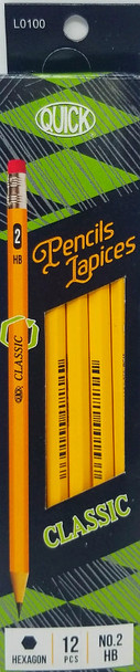 PENCIL POLYMER HEXAGON W/ERASE & SHARPENER CJ.12