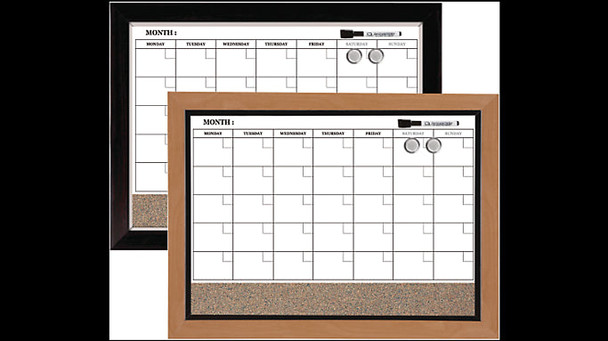 MONTHLY MAGNETIC DRY ERASE-COMBINATION BOARD