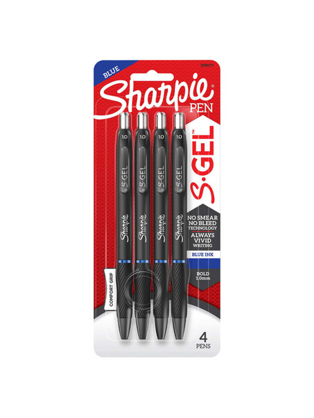 SHARPIE S.GEL 1.0MM 4CT BLUE