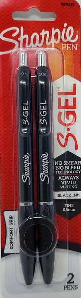 SHARPIE S.GEL 0.5MM 2CT BLACK