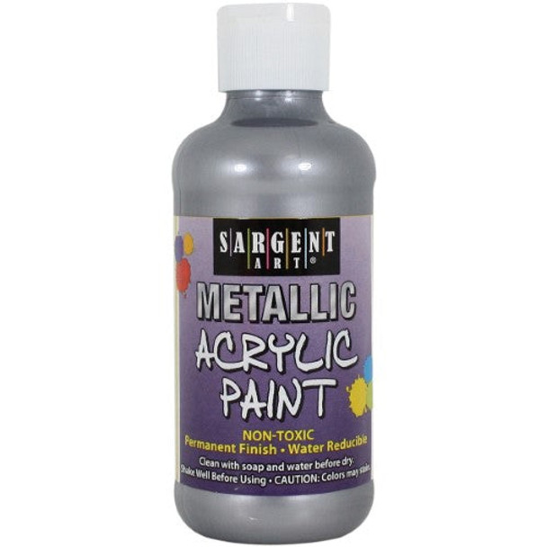 ACRYLIC PAINT SILVER 8 OZ