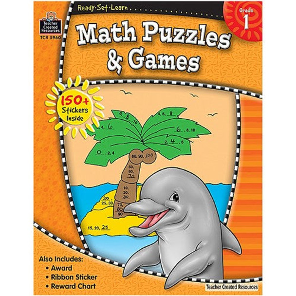 READY-SET-LEARN: MATH PUZZLES AND GAMES GRADE 1