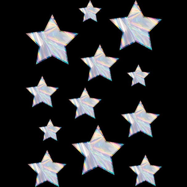 IRIDESCENT STARS CUT OUT