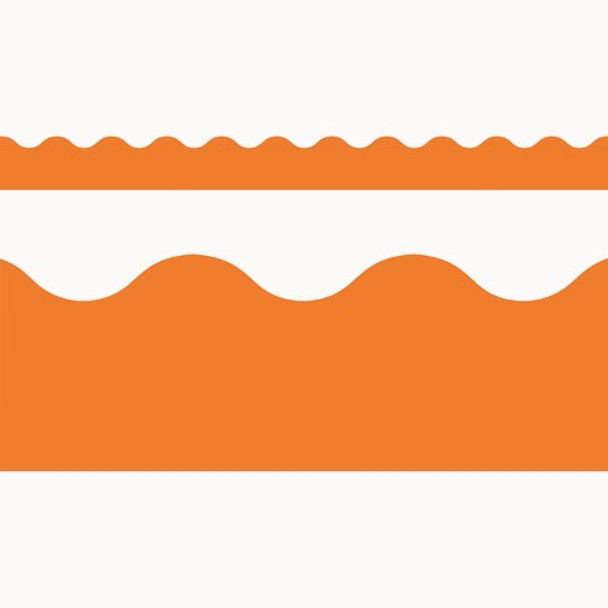 BORDER ORANGE SOLID SCALLOPED