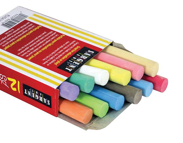 DUSTLESS CHALKS COLORED 12CT