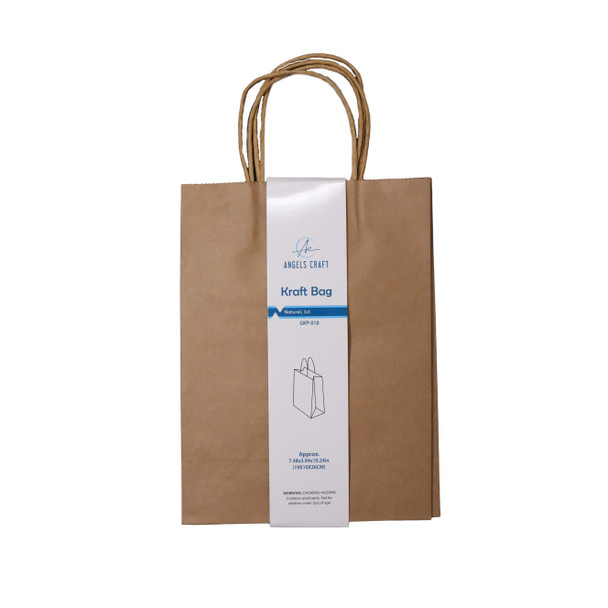 Kraft Bag-Natural 2CT 7.48x3.94x10.24in