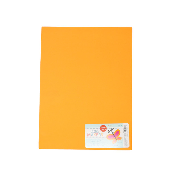 TANGERINE FOAM SHEET 9X12 2MM